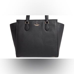 Kate Spade Black Leather Medium Jackson Street Hayden Tote